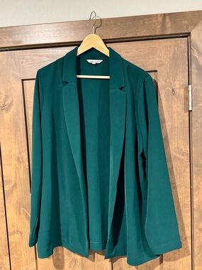 Women's Open-Front Teal Blazer by Eden Ruth